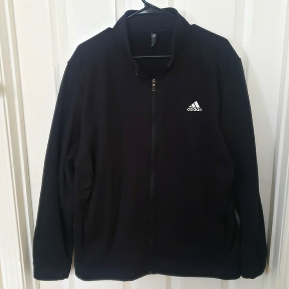⭐ Mens Adidas Golf Black Zip Up Sweatshirt Size XL - Picture 1 of 6
